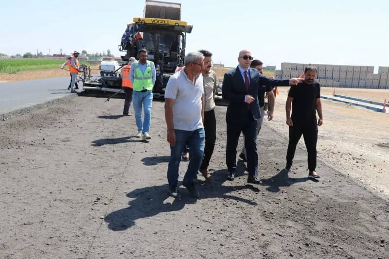 Ceylanpınar-Kızıltepe yolunda çalışmalar hızla sürüyor